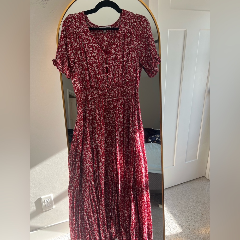 Red Floral Baltic Born Maxi Dress